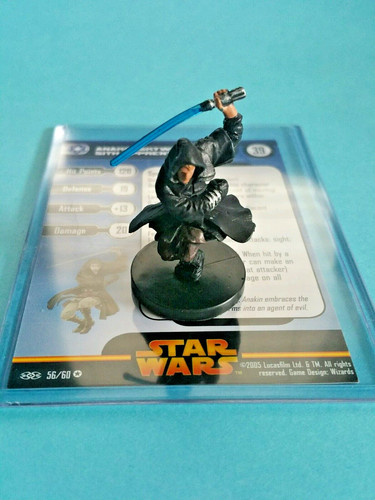 Star Wars Miniatures Very Rare Anakin Skywalker Sith Apprentice 56/60 w/ Card!