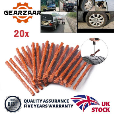 20pcs Car Auto Tyre Tubeless Seal Strip Plug Tire Puncture Repair Recovery  Kit UK
