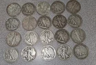 Walking Liberty Half Dollars lot of 20 90% silver 1941,1943