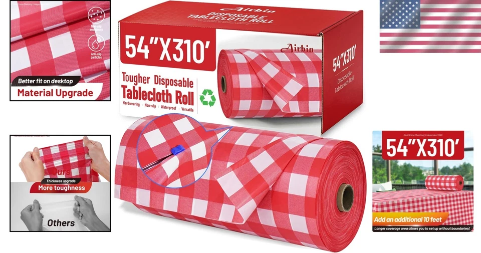 Plastic Table Cover Roll - Easy Cut with Cutters - Image 2 of 4