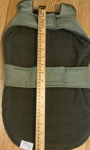 Sportpet Living Dog Size Medium Green Quilted Puffer Pet Winter Jacket - Picture 2 of 7