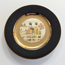 Geisha Imperial Chokin Japanese Plate by Yoshinobu Hara, Expressive Designs 1983