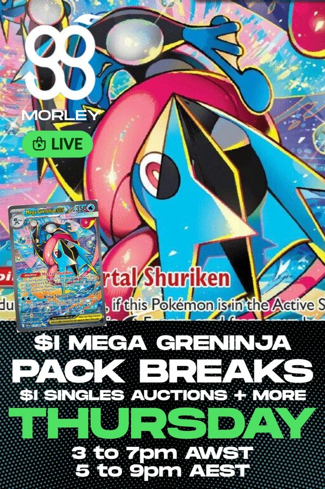 $1 Mega Greninja + $1 Singles and Pack Breaks