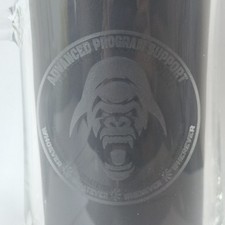USS William Charette (DDG-130) Glass Tankard Mug General Dynamics Gorilla Emblem