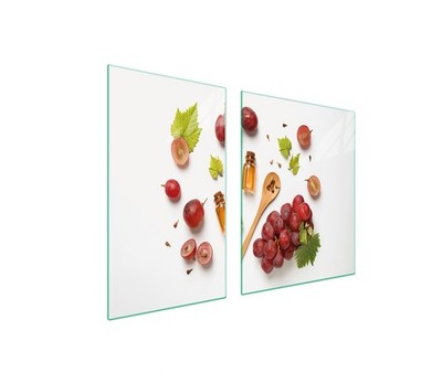 Glasplatte und Schneidebrett 100x52 Obst