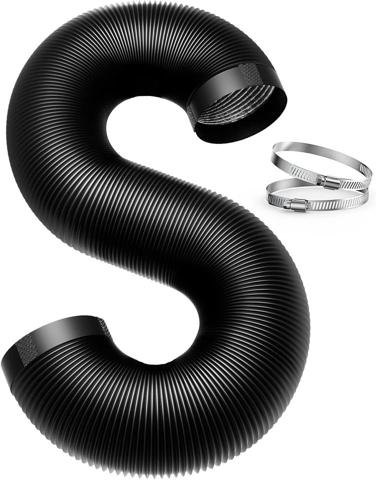 Manguera de conducto de aire de 5 pulgadas resistente a la temperatura - 5 pies ajustable para climatización y más Foto 3 de 4