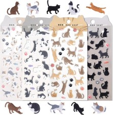 Cute Cat Stickers for Adults Scrapbooking - Japanese Small Kawaii Black Tuxedo T