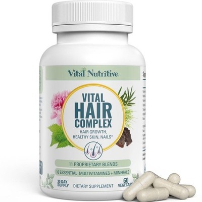 VITAL NUTRITIVE Vital Hair Complex   Biotin  Vitamin B Hair Vitamins for Wome...