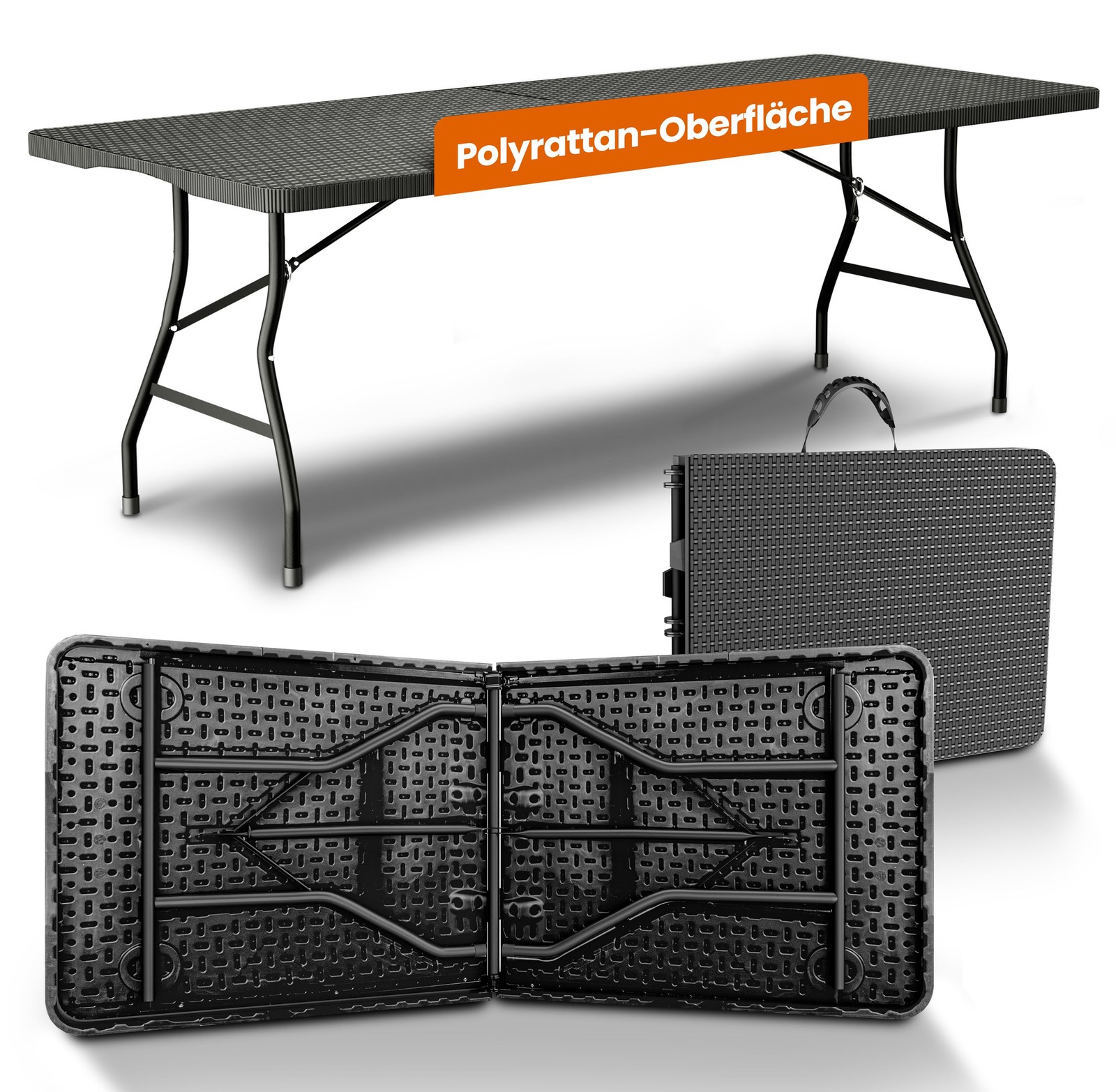 Buffettisch klappbar I Gartentisch Polyrattan I Biertisch Rückläufer - B-Ware