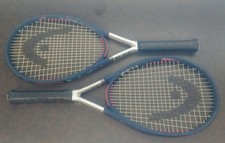 Head Ti.S5 Tennis Racquets Titanium Lot of 2 Pre-Strung - Xtralong 4-1/2" Grip