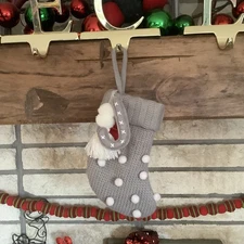 Wondershop By Target Pompom Mini Holiday Stocking With J Monogram Initial Charm