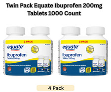 Twin Pack Equate Ibuprofen 200mg Tablets 1000 Count Advil Compare Free Shipping