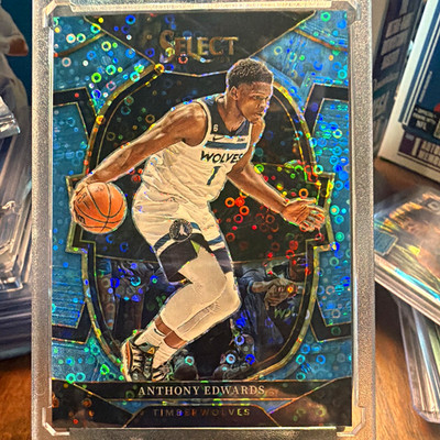 Panini Select 2022-23 Concourse Anthony Edwards #46 Light Blue Disco /99