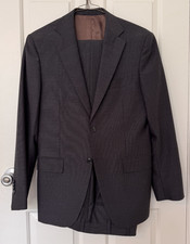 Suitsupply 36R 30Wx32L Napoli Charcoal Suit Super 110s Wool Reda