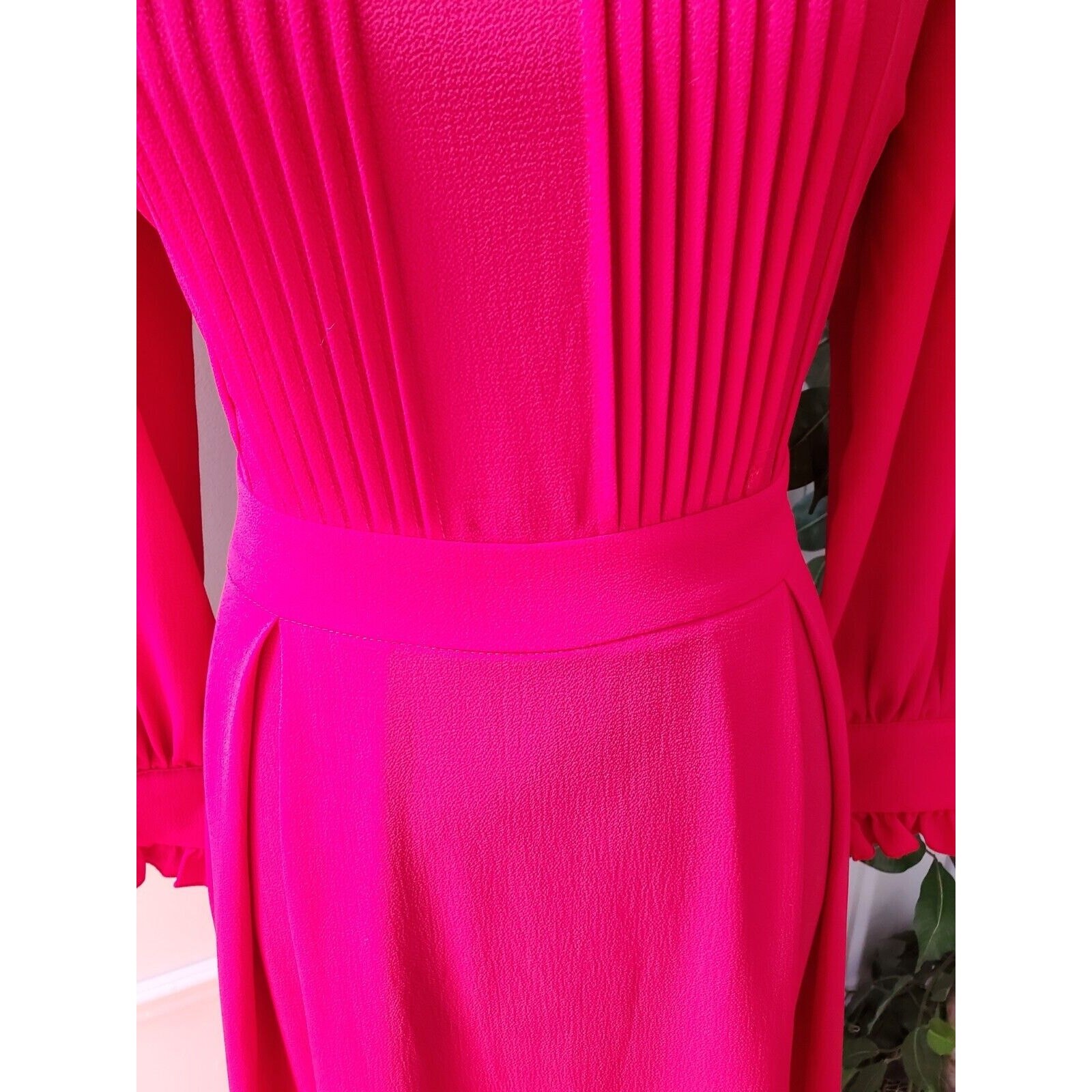 Women's Solid Red Polyester Round Neck Long Sleev… - image 4