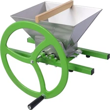 Portable Fruit and Apple Crusher 7L/1.85 Gallon Manual Juicer Grinder with Wheel