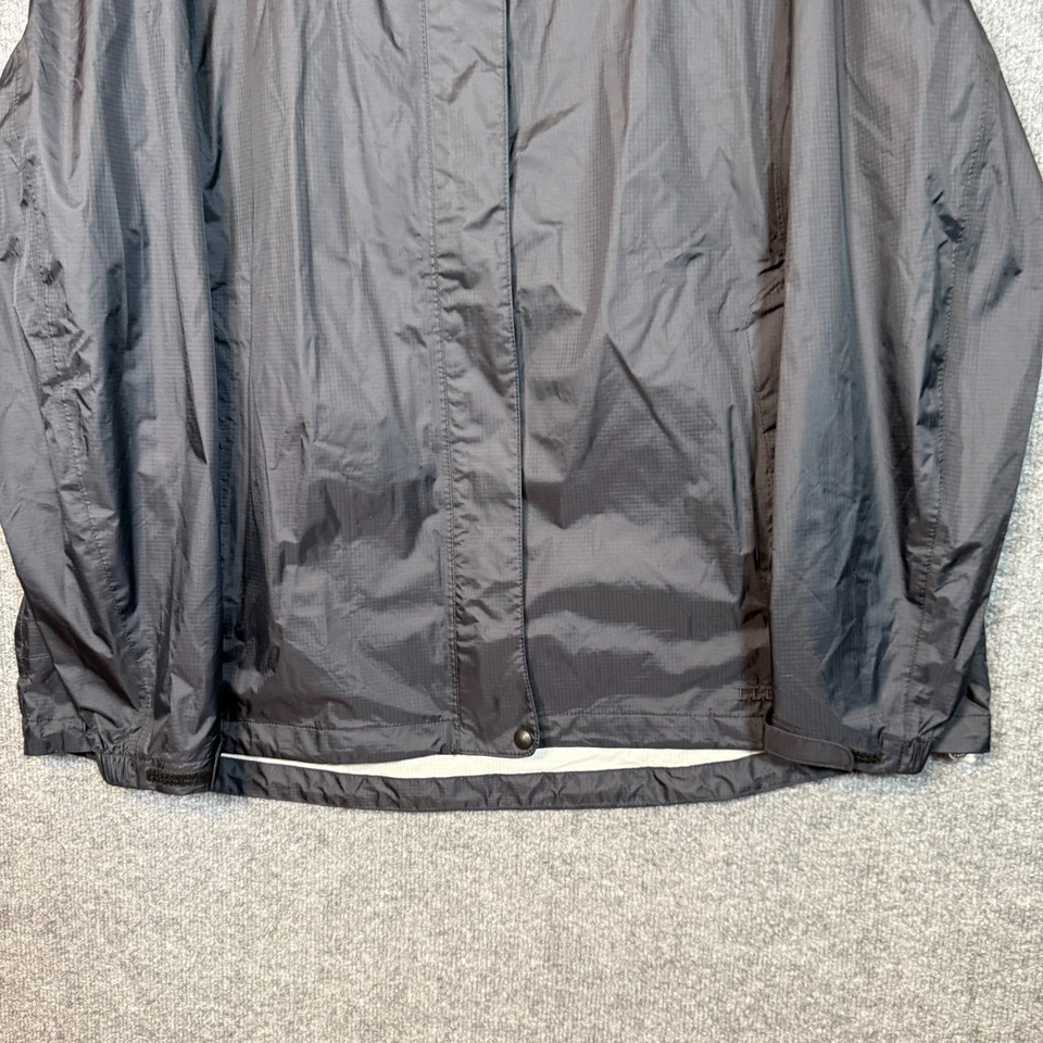 Chaqueta cortavientos L.L Bean para mujer 2XL XXL negra con cremallera completa con capucha talla grande Foto 2 de 4