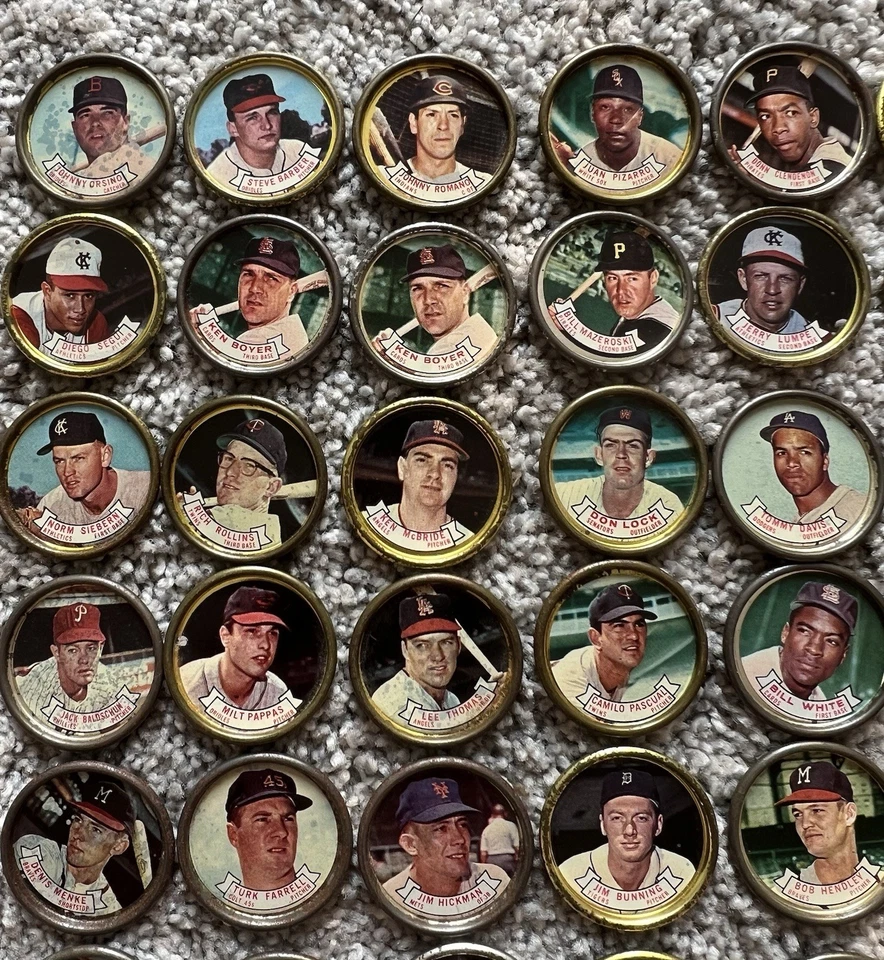 1964 Topps Coin Starter Set Lot 70 Different Coins w/ Many Stars & Bonus stars - Image 2 of 4