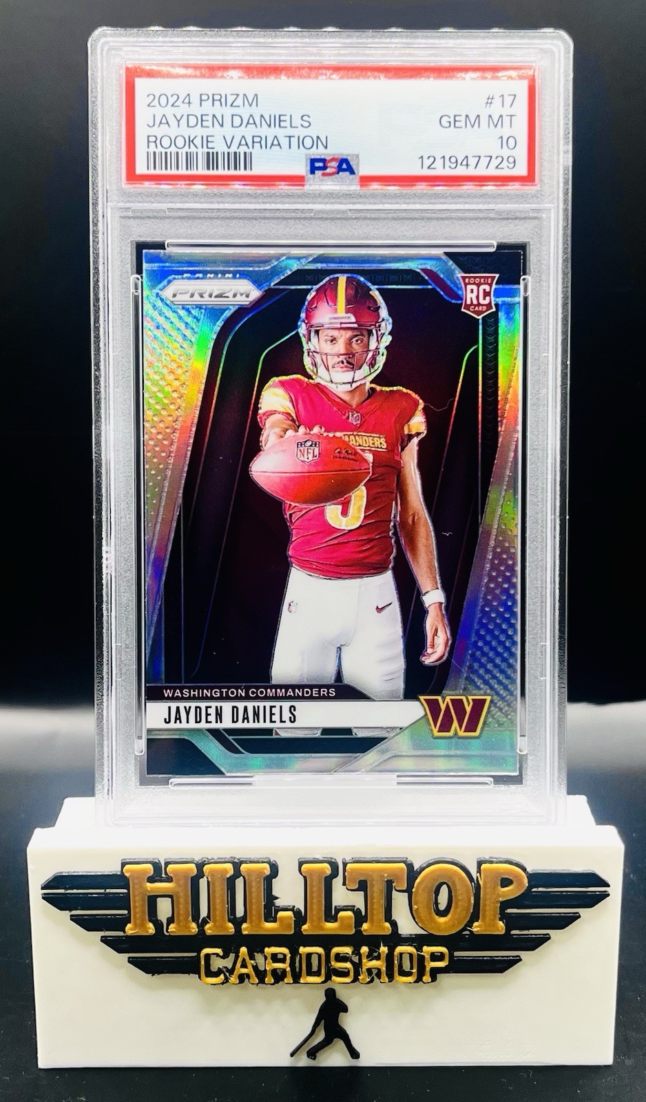 2024 Prizm Jayden Daniels Silver Prizm Rookie Variation #17 Commanders PSA 10