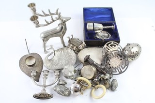 Piatto vintage tono argento e argento Curios Inc Sankyo Arco di Noè 3776 g