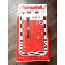 Coca Cola Die Cast Metal 1950's Vending Machine Musical Bank Enesco NIB 