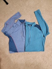 Icebreaker Merino Cool-Lite 1/4 Zip Pullover Sweatshirt Mens M Base Layer Lot 2
