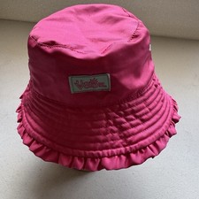 UV Skinz Girl reversible Bucket hat Pink/Tropical Print kids Size 2T Beach