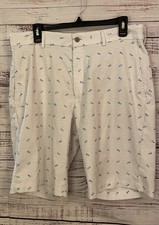 Walter Hagen Golf Shorts Men's Size 36 Perfect 11 White Golf Cart Allover Print