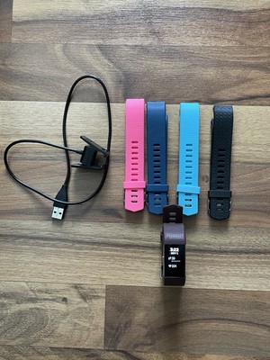 Fitbit Charge 2 Heart Rate & Fitness Tracker Watch With 5 Bands. Works ~Read ~