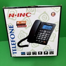 N  INC KX-T880CID Black Corded Caller ID/Redial Telephone Speaker Hold Landline