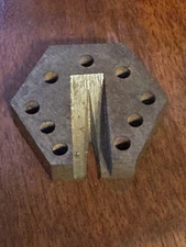 Vintage M-B Watchmaker Hexagon Bench Block Staking Anvil Watch Tool