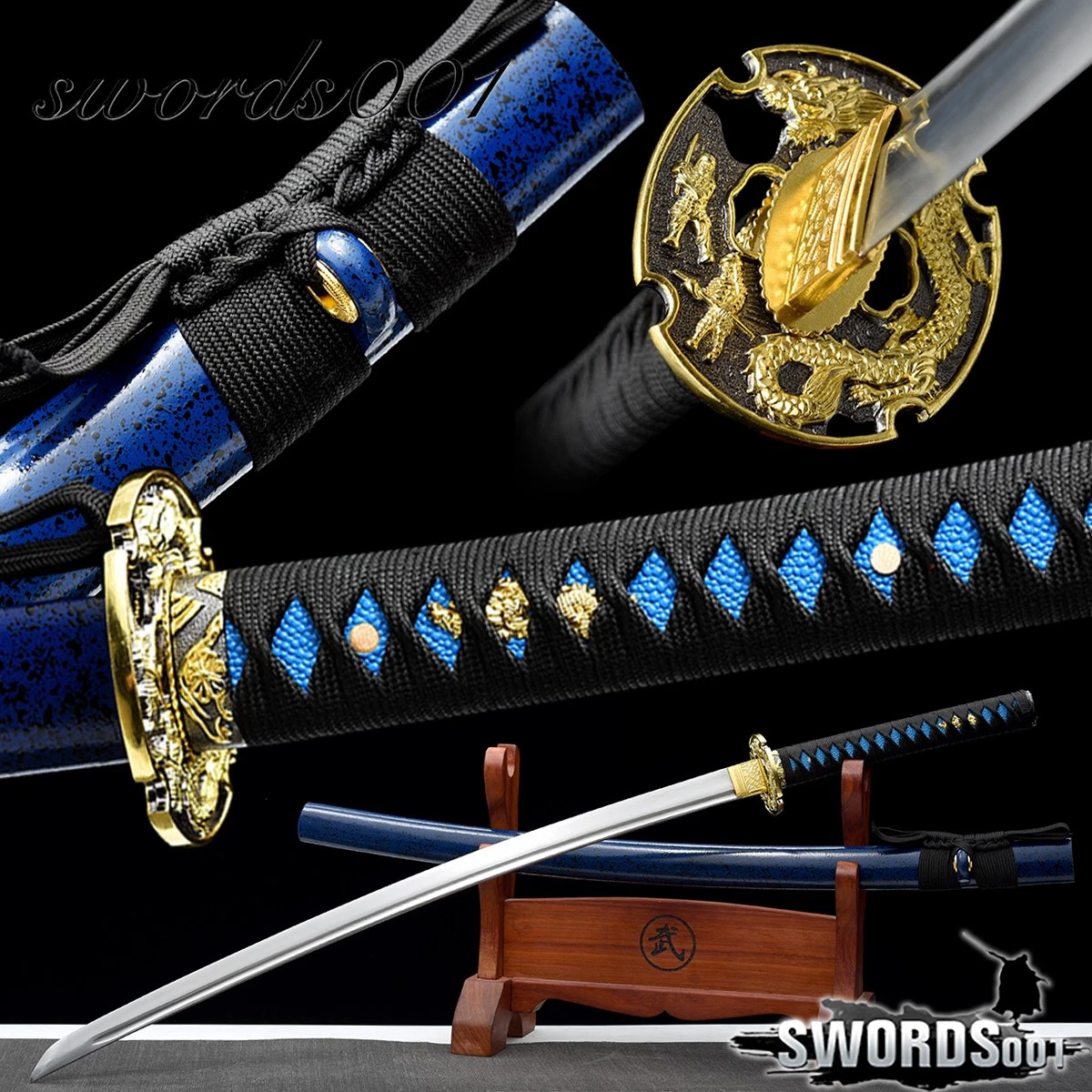 武士蓝色完整收藏日本刀剑、军刀| eBay