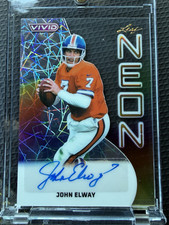 Leaf 2025 Vivid Neon Autographs John Elway Broncos One of One Football Card