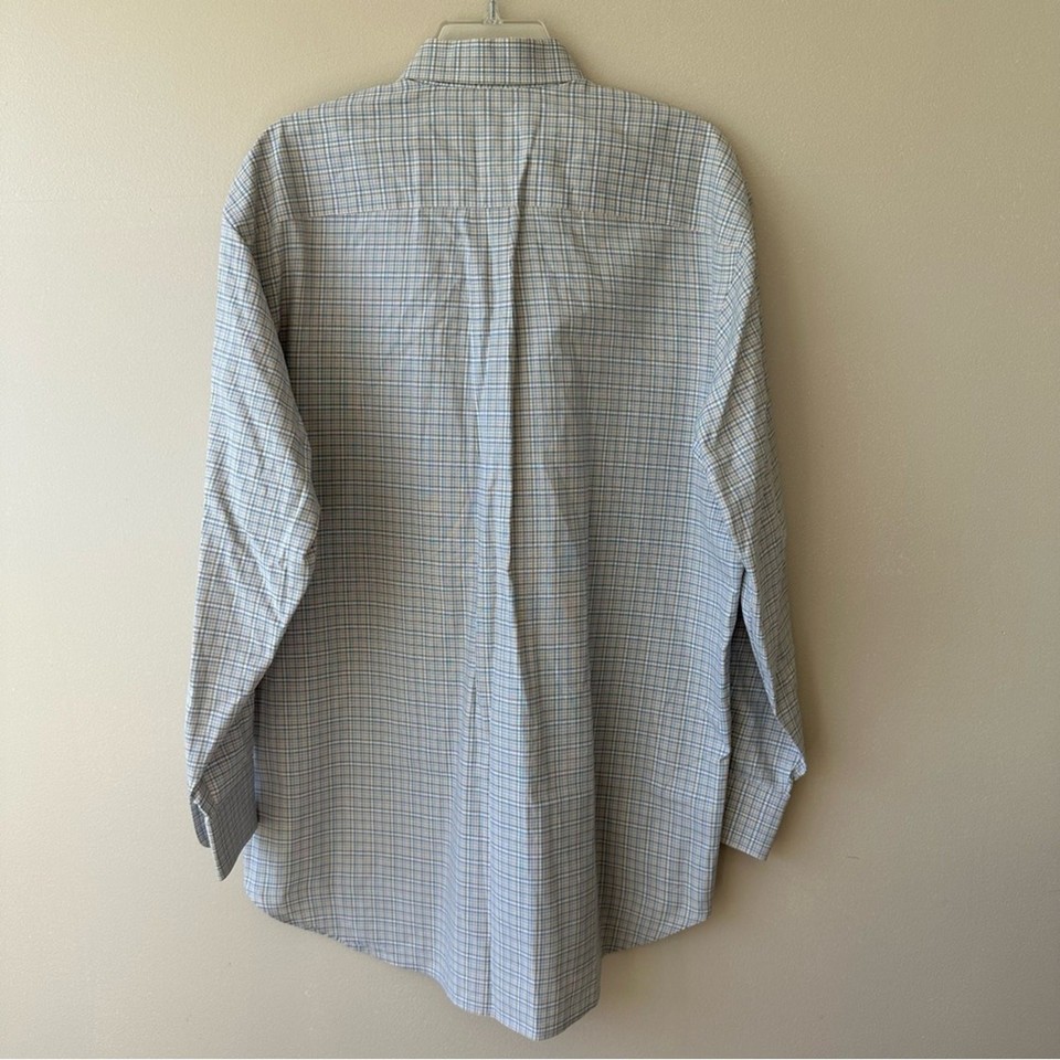 Chemise Habillée Robert Talbott Pour Homme - Taille M - Vert Menthe - Col Boutonné - Occasion Très Bon état