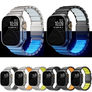 Titanium Band Metal + Silicone Strap for Apple Watch Series 11-1 Ultra 3 2 49mm