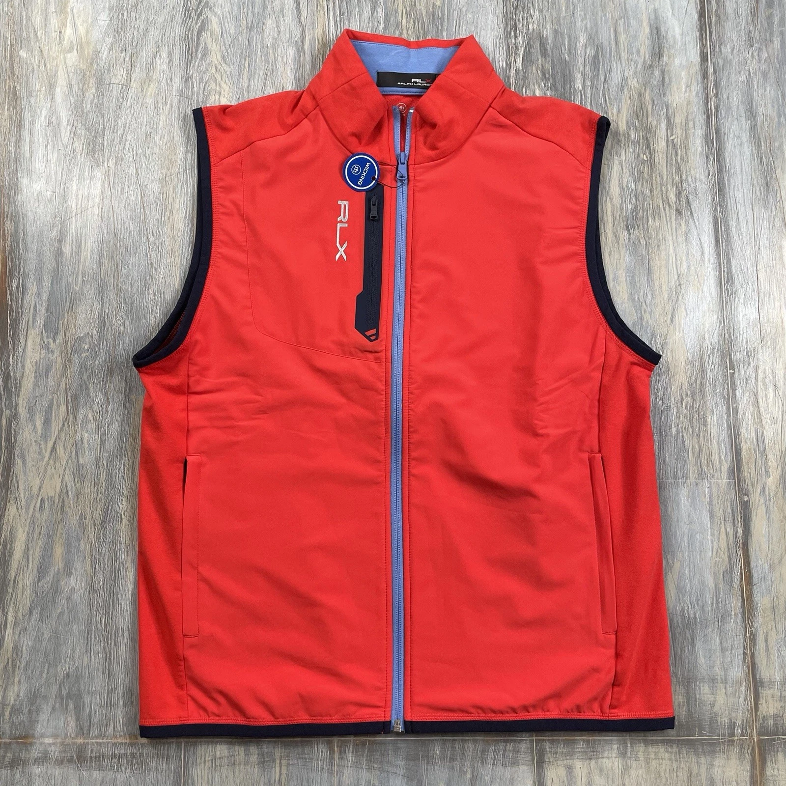 Ralph Lauren RLX Full Zip Performance Golf Vest Red Men's Medium Wicking NWOT
Opens in a new window 