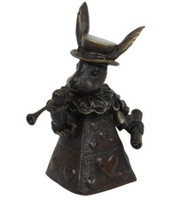 Belle Cloche De Table Lapin Style Jugendstil En Bronze H 11,3 Cm Reine Des Cœurs