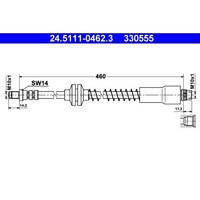 1X Bremsschlauch ATE 24.5111-0462.3 Passend FüR CitroËN Fiat Peugeot