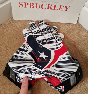 NIKE VAPOR JET 3.0 NFL HOUSTON TEXANS RECEIVERS FOOTBALL GLOVES, PGF339-131