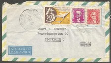 BRAZIL 1961 Airmail Cover Sao Paulo to Sweden
