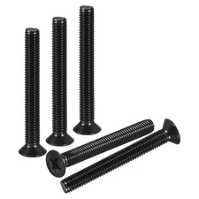 M6-1x50 Flat Head Machine Screws -15pcs -304 Stainless Steel -Black