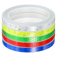 Ruban Reflechissant 0.4"x26ft Adhesif Securite Avertissement, 5 Couleurs