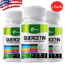 Quercetin 1000mg With Bromelain - Natural Immune supplement, 180 Capsules