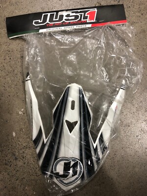 JUST1 J32 REPLACEMENT HELMET PEAK VISOR RAPTOR WHITE SMALL MX DIRT BIKE