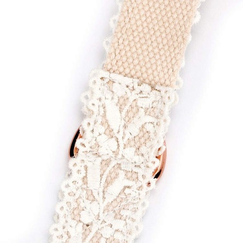 Hundehalsband und Leine Set aus Spitze roségold weiß Boho Hochzeit Shabby edel - Bild 7 von 11