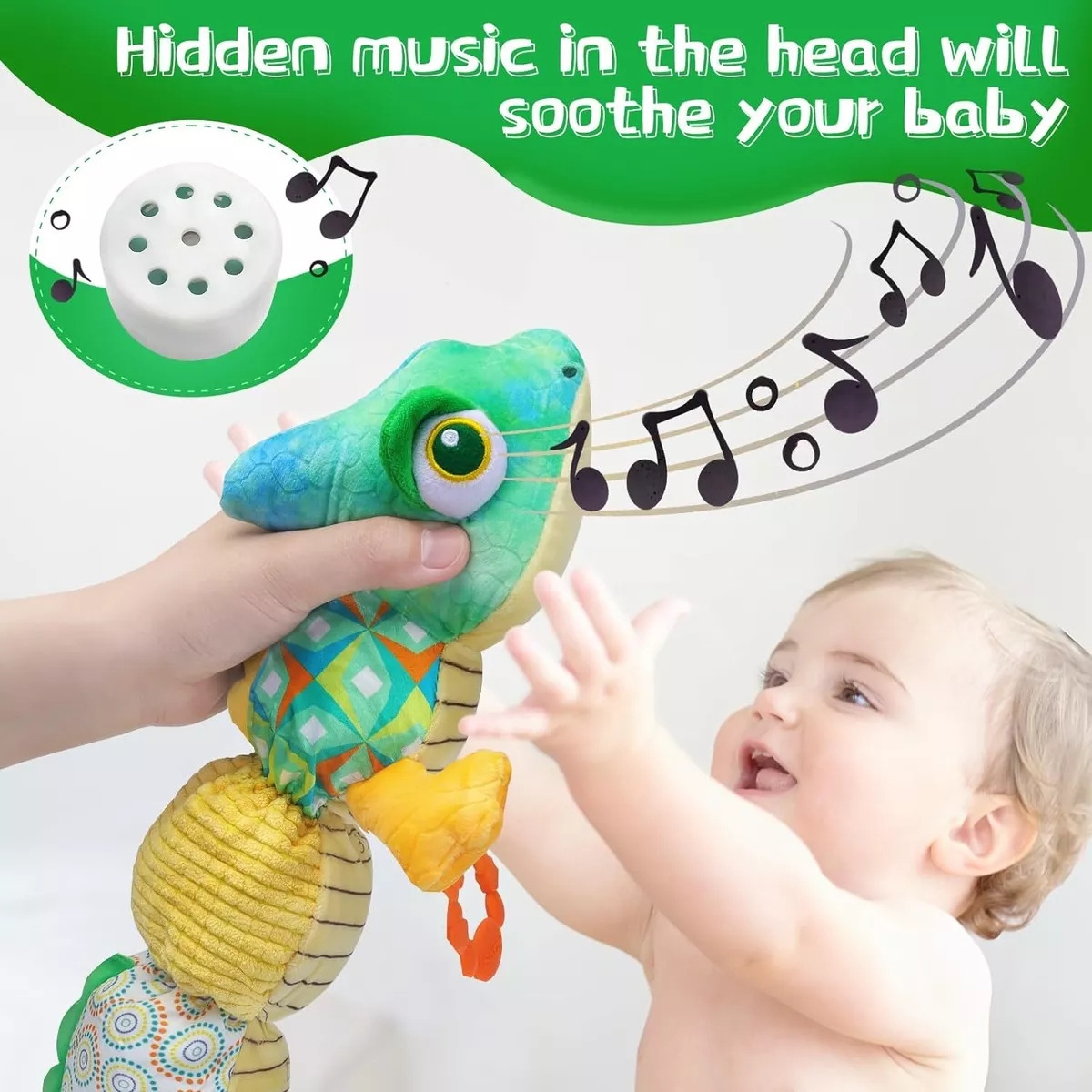 Infant Baby Soft Toy Plush Stuffed Animal Music Sensory Toy with