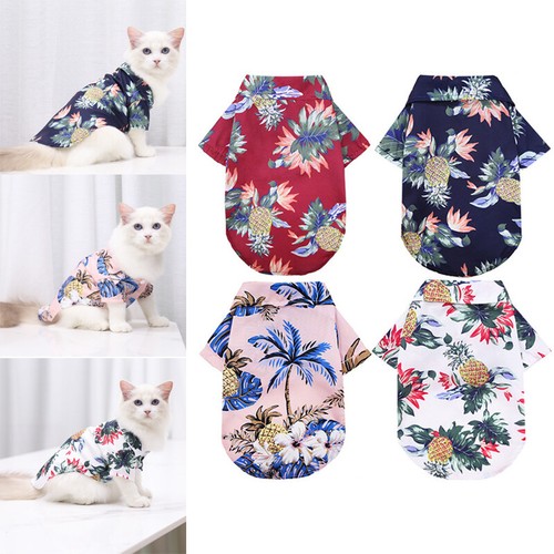 Pet Puppy Cat Dog Floral Vest T-shirt Soft Chihuahua Small Medium Dog Clothes⇓ - Picture 1 of 16