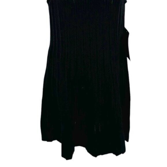 Pomander Place NEW Black Knit Adi Sleeveless A Line Classic Mini Dress Size M