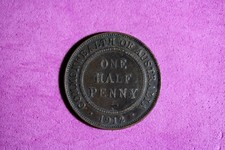 1912 H Australia Pół grosza Brązowa moneta #M19946