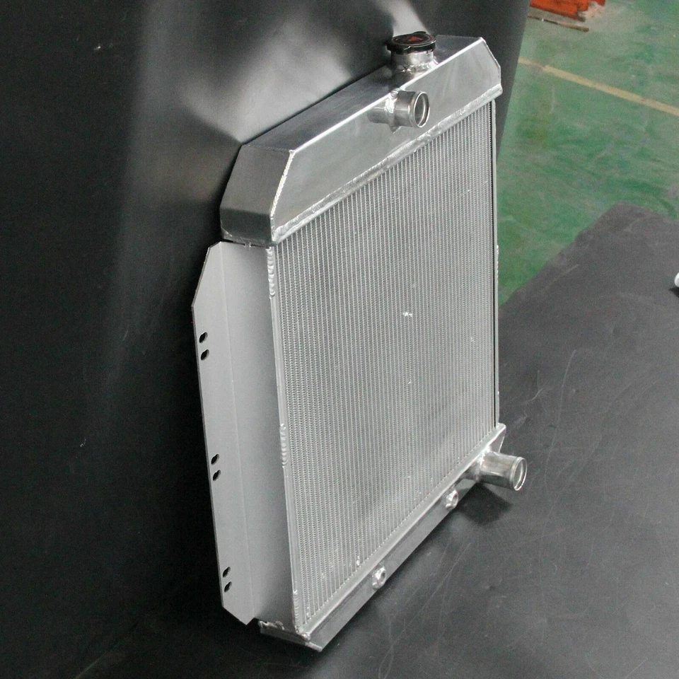 Radiador de aluminio apto para camioneta Chevrolet Chevy C20 C30 K10 60-62 V8 3 filas AT 6062 Foto 3 de 4